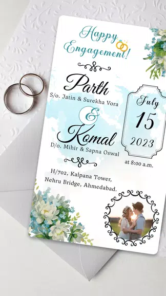 Engagement Card Maker & Design Tangkapan skrin 2