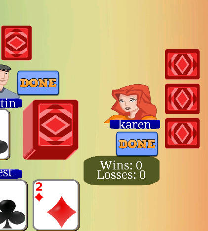 Schermata thirty one - 31 card game by makeup games 2