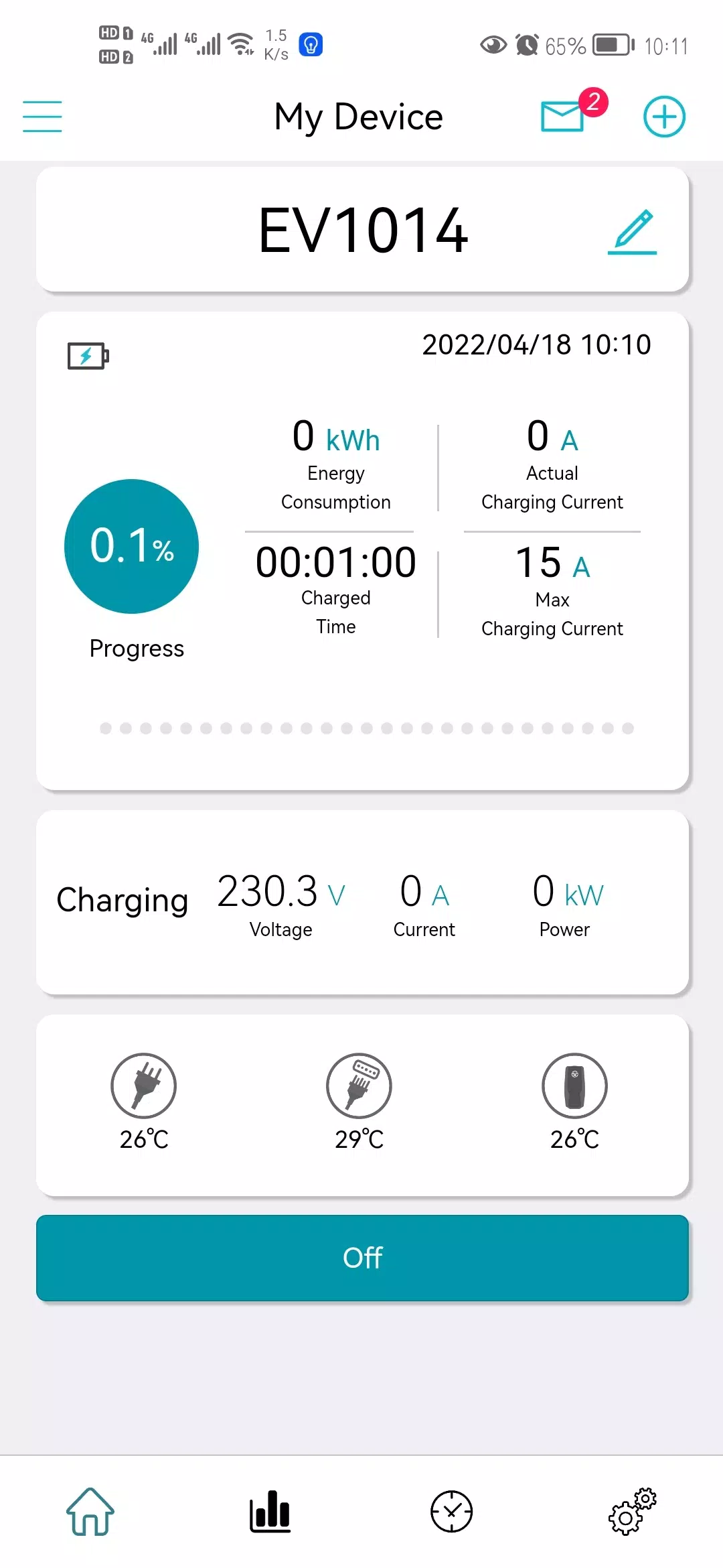 Schermata Pion Smart Charger 3